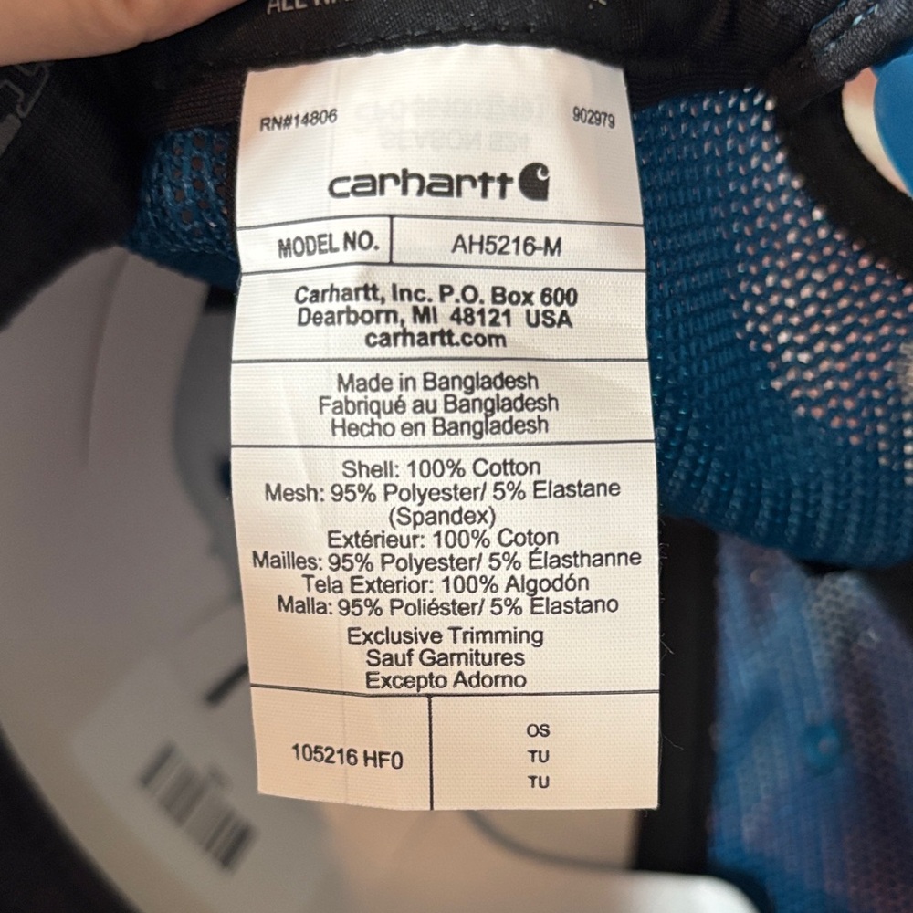 Carhartt Bright Blue Mesh-Back Flexfit Trucker Hat - Picture 2 of 9